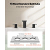 VEVOR Roman Tub Faucet, Bath Tubs Faucets Set with 2 Handles, Roman Tub Faucets Deck Mount for Pet Washing, Baby Care, Adult Bathing, Matte Black, Stainless Steel, 3 Hole Waterfall Bathtub Faucet
