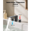 VEVOR Roman Tub Faucet, Bath Tubs Faucets Set with 2 Handles, Roman Tub Faucets Deck Mount for Pet Washing, Baby Care, Adult Bathing, Matte Black, Stainless Steel, 3 Hole Waterfall Bathtub Faucet