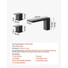 VEVOR Roman Tub Faucet, Bath Tubs Faucets Set with 2 Handles, Roman Tub Faucets Deck Mount for Pet Washing, Baby Care, Adult Bathing, Matte Black, Stainless Steel, 3 Hole Waterfall Bathtub Faucet
