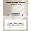 VEVOR Roman Tub Faucet, 3 Hole Waterfall Bathtub Faucet, Bath Tubs Faucets Set with 2 Handles, Deck Mount Bath Tub Faucets Set for Adult Bathing, Silver, Waterfall Spout Design, Temperature Control