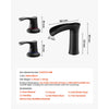 VEVOR Roman Tub Faucet, 3 Hole Waterfall Bathtub Faucet, Zinc Alloy Bath Tubs Faucets Set with 2 Handles, Deck Mount Bath Tub Faucets Set for Pet Washing, Baby Care, Adult Bathing, Matte Black