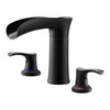 VEVOR Roman Tub Faucet, 3 Hole Waterfall Bathtub Faucet, Zinc Alloy Bath Tubs Faucets Set with 2 Handles, Deck Mount Bath Tub Faucets Set for Pet Washing, Baby Care, Adult Bathing, Matte Black