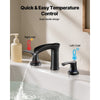 VEVOR Roman Tub Faucet, 3 Hole Waterfall Bathtub Faucet, Zinc Alloy Bath Tubs Faucets Set with 2 Handles, Deck Mount Bath Tub Faucets Set for Pet Washing, Baby Care, Adult Bathing, Oil-Rubbed Bronze