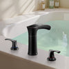 VEVOR Roman Tub Faucet, 3 Hole Waterfall Bathtub Faucet, Zinc Alloy Bath Tubs Faucets Set with 2 Handles, Deck Mount Bath Tub Faucets Set for Pet Washing, Baby Care, Adult Bathing, Oil-Rubbed Bronze