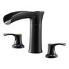 VEVOR Roman Tub Faucet, 3 Hole Waterfall Bathtub Faucet, Zinc Alloy Bath Tubs Faucets Set with 2 Handles, Deck Mount Bath Tub Faucets Set for Pet Washing, Baby Care, Adult Bathing, Oil-Rubbed Bronze