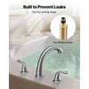 VEVOR Roman Tub Faucet, 3 Hole Waterfall Bathtub Faucet, Gooseneck Bath Tubs Faucets Set with 2 Handles, Roman Tub Faucets Deck Mount for Adult Bathing, Brushed Stainless Steel, High Arc Spout
