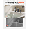 VEVOR Roman Tub Faucet, 3 Hole Waterfall Bathtub Faucet, Roman Bathtub Faucets Set with Shower Head & 1 Handle, Deck Mount Bath Tub Faucets Set for Pet Washing, Baby Care, Adult Bathing, Matte Black