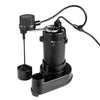 VEVOR Submersible Sewage Pump, 1/3 HP, 3000 GPH Cast Iron Sewage/Effluent Pump with Automatic Float Switch, 1.5-Inch NPT Discharge, 120V, 25 ft Lift, for Basement, Septic Tank, Residential Sump Basin