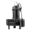 VEVOR Submersible Sewage Pump, 1/2 HP, 6000 GPH Cast Iron Sewage/Effluent Pump with Automatic Tethered Float Switch, 2-Inch NPT Discharge, 120V, 25 ft Max Lift, for Basement, Septic Tank, Residential