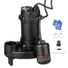 VEVOR Submersible Sump Pump 1.3 HP 5100 GPH Cast Iron Sewage/Effluent Pump, for Basement Septic Tank Residential, Automatic Tethered Float Switch, 2-Inch NPT Discharge, 40 ft Lift, IPX8 Waterproof