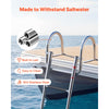 VEVOR Boat Ladder, 3 Steps, Stainless Steel Telescoping Folding Swim Deck Ladder for Rear Entry Inboard, 600 lbs Capacity with Wide Anti-Slip Steps & Handrails, for Outboards, Yacht, Pontoon Boats