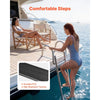 VEVOR Boat Ladder, 4 Steps, Stainless Steel Telescoping Folding Swim Deck Ladder for Rear Entry Inboard, 600 lbs Capacity with Wide Anti-Slip Steps & Handrails, for Outboards, Yacht, Pontoon Boats