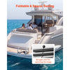 VEVOR Boat Ladder, 4 Steps, Stainless Steel Telescoping Folding Swim Deck Ladder for Rear Entry Inboard, 600 lbs Capacity with Wide Anti-Slip Steps & Handrails, for Outboards, Yacht, Pontoon Boats