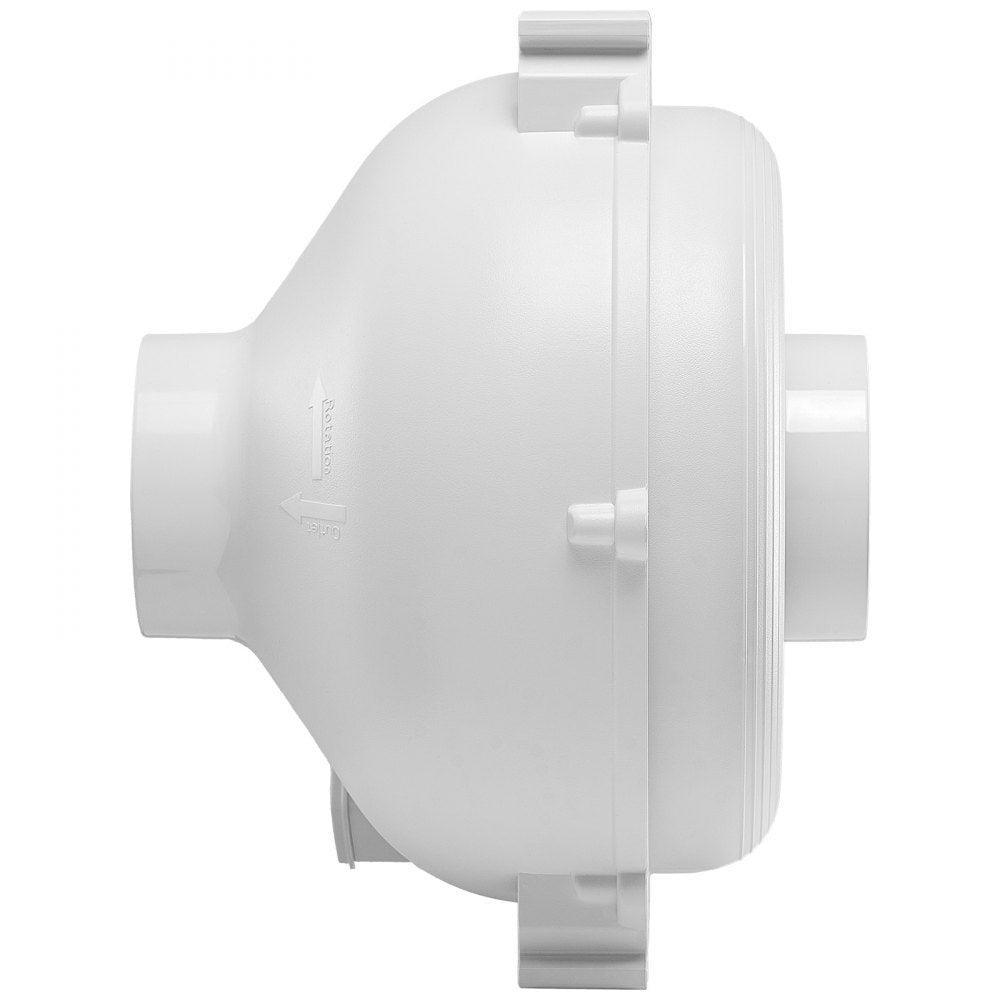 VEVOR 4 to 4.5 inch Radon Mitigation Fan System, Quiet 260 CFM Radon Mitigation Kit with 2 Couplers, Waterproof Radon Fan Electric Inline Duct Fan Exhaust Fan for Indoor Outdoor Ventilation