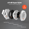 VEVOR 4 to 4.5 inch Radon Mitigation Fan System, Quiet 380 CFM Radon Mitigation Kit with 2 Couplers, Waterproof Radon Fan Electric Inline Duct Fan Exhaust Fan for Indoor Outdoor Ventilation