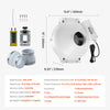 VEVOR 4 to 4.5 inch Radon Fan Installation Kit, Quiet 260CFM Radon Mitigation Fan System Kit with 2 Couplers, Pressure Indicator, Waterproof Inline Duct Fan Exhaust Fan for Indoor Outdoor Ventilation