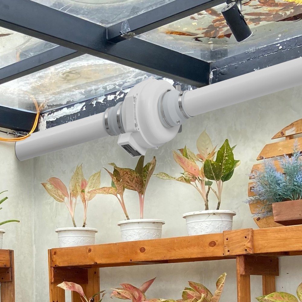 VEVOR 6 to 4.5 inch Radon Fan Installation Kit, Quiet 380CFM Radon Mitigation Fan System Kit with 2 Couplers, Pressure Indicator, Waterproof Inline Duct Fan Exhaust Fan for Indoor Outdoor Ventilation
