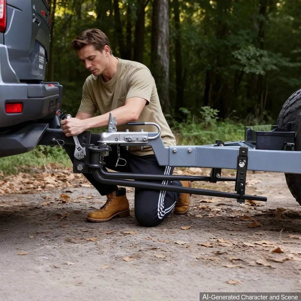 VEVOR Weight Distribution Hitch, 12000 lbs Max. Towing with Sway Control, Weight Distributing Hitches Kit for Trailers & RVs, 1200 lbs Max. Tongue, 2 in Shank, 2-5/16 in Ball, Load Leveling Hitch