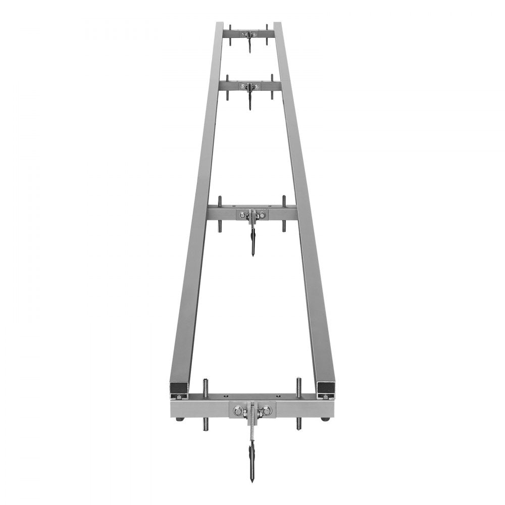 VEVOR Rail Mill Guide System, 12 ft 4 Crossbar Chainsaw Mill Kits, Aluminum Saw Milling Rails System Works with Chainsaw, 2 Wedges, Adjustable Rail Milling Guide Kit for Builders Woodworkers