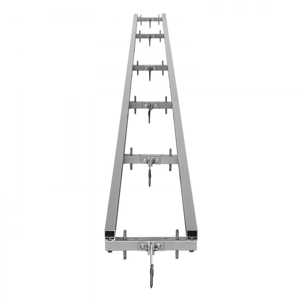 VEVOR Rail Mill Guide System, 15 ft 6 Crossbar Chainsaw Mill Kits, Aluminum Saw Milling Rails System Works with Chainsaw, 4 Wedges, Adjustable Rail Milling Guide Kit for Builders Woodworkers