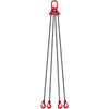 VEVOR Chain Sling, 1/4 inch x 5 ft Lifting Chains with Hooks, G80 Engine Chain Hoist Lifts, 6600 lbs/3 Ton Lifting Sling Chains for Engine Hoist, Engine Lift Chain with 4 Leg Grab Hooks and Adjusters