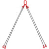 VEVOR Chain Sling, 1/4 inch x 5 ft Lifting Chains with Hooks, G80 Engine Chain Hoist Lifts, 6600 lbs/3 Ton Lifting Sling Chains for Engine Hoist, Engine Lift Chain with 4 Leg Grab Hooks and Adjusters