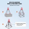 VEVOR Chain Sling, 5/16 inch x 10 ft Lifting Chains with Hooks, G80 Engine Chain Hoist Lifts, 11000 lbs/5 Ton Lifting Sling Chains for Engine Hoist, Engine Lift Chain with 4 Leg Grab Hooks & Adjusters