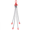 VEVOR Chain Sling, 5/16 inch x 5 ft Lifting Chains with Hooks, G80 Engine Chain Hoist Lifts, 11000 lbs/5 Ton Lifting Sling Chains for Engine Hoist, Engine Lift Chain with 4 Leg Grab Hooks & Adjusters