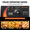 VEVOR Commercial Deep Fryer, 3000W Electric Turkey Fryer with 3 Removable Baskets, Large Capacity 18Qt / 17L Stainless Steel Countertop Single Oil Fryer, for Kitchen Restaurant Use, Silver