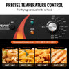VEVOR Commercial Deep Fryer, 1750W Electric Countertop Fryer with Basket & Height-Adjustable Feet, 12Qt / 11.5L Stainless Steel Single Oil Fryer, Temp Control, Overheat Protection, for Restaurant Use