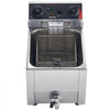 VEVOR Commercial Electric Deep Fryer, Oil Filtration Upgrade, 9.51 Qt, 1750W Stainless Steel Countertop Fryer with Basket and Lid, Temp Control, Oil Drain Valve for Commercial Restaurant Use, Silver