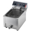 VEVOR Commercial Electric Deep Fryer, Oil Filtration Upgrade, 9.51 Qt, 1750W Stainless Steel Countertop Fryer with Basket and Lid, Temp Control, Oil Drain Valve for Commercial Restaurant Use, Silver