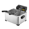 VEVOR Commercial Electric Deep Fryer, 9.51 Qt, 1700W Stainless Steel Countertop Fryer with Large & Small Baskets, Overheat Protection, Temp Control, Timer, Detachable for Home Restaurant Use, Silver