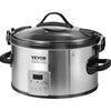 VEVOR Slow Cooker, 8QT 320W Electric Slow Cooker Pot with 3-Level Heat Settings, Digital Slow Cookers with 20 Hours Max Timer, Locking Lid, Ceramic Inner Pot for Home/Commercial Use
