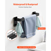 VEVOR Matte Black Bathroom Hardware Set, 5 Pieces Bathroom Accessories Set, Stainless Steel 16 inch Towel Bar, Towel Rack, 2 Robe Towel Hooks, Toilet Paper Holder for Bath Room, Wall Mounted