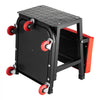 VEVOR Mechanic Stool, 300 lbs Capacity Garage Seat/Work Stool with Wheels, 360° Swivel Rolling Workshop Stool with Tool Tray, Mechanics Creeper Seat/Step Stool, for Garage, Shop & Auto Repair, Black
