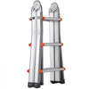 VEVOR Telescoping Ladder A Frame, 11 FT Compact Aluminum Extension Ladder, Multi-Function Portable Collapsible RV Ladder, Telescopic Ladder for Homework Stairs Indoor Outdoor Roof, 330lb Load