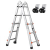 VEVOR Telescoping Ladder A Frame, 11 FT Compact Aluminum Extension Ladder, Multi-Function Portable Collapsible RV Ladder, Telescopic Ladder for Homework Stairs Indoor Outdoor Roof, 330lb Load