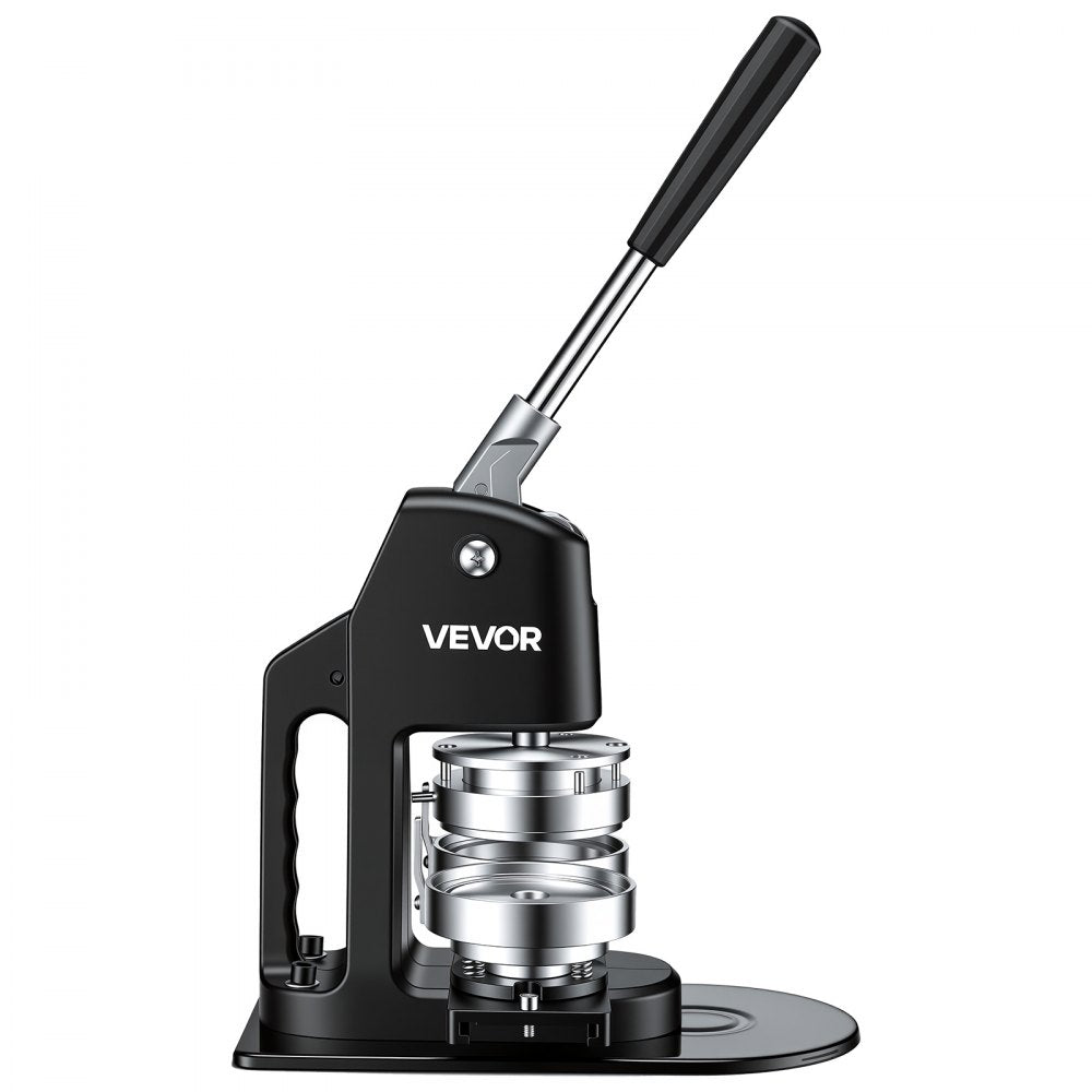 VEVOR Button Maker Machine 1.25"/2.25"/3"(32/58/75 mm) 3-in-1 Pin Maker, with 300pcs Button Parts, Circle Cutter, Magic Book, Ergonomic Handle, for DIY Badges, Pins, Fridge Magnets and Key Chains