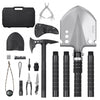 VEVOR Survival Shovel Survival Axe, 28-in-1 Camping Folding Shovels with Hatchet, Stainless Steel Tactical Shovel Hatchet Combo, Multifunctional Emergency Survival Gear Equipment for Camping Hiking