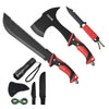 VEVOR Camping Hatchet and Machete Knife Set with Sheath, Hunting Knife, Flashlight, Paracord, 16 inch Machete, Stainless Steel Camping Axe Tool Set for Outdoor Survival Hunting Camping Adventure