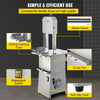 VEVOR Commercial Electric Meat Bandsaw, 1100W Bone Cutting Machine, Stainless Steel Blade Bone Sawing Machine, 24x18 inch Workbench Meat Cutting Bandsaw Cutting Thickness 0-8.3 inch for Fish Pork Beef