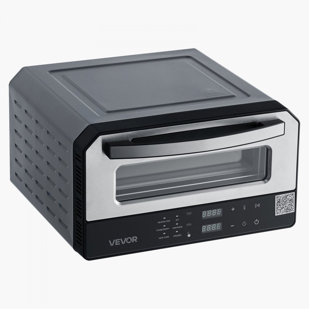 VEVOR Electric Pizza Oven, Smart Pizzas Maker Indoor with 5 Preset, 12-Inch Countertop Pizza Cooker w/ Touch Srceen, 750℉ Max Temp, 2-Min Rpaid Baking Oven Thin & Crispy, Neapolitan, Frozen, New York