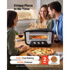 VEVOR Electric Pizza Oven, 12-Inch, Countertop Pizza Maker, 1700W, 805℉ for Home Kitchen Restaurants, Cold-Rolled Steel Shell, Independent Temp & Time Control, Commercial Pizzas Cooker with Stone