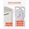 VEVOR Kids Toy Storage, 4-Tier Elephant-Shape Toy Storage Organizer with 10 Plastic Movable Bins, Kids Cubby Cabinet Made from HDPE for Study Room, Bedroom, Playroom, Classroom, Nursery, Gray + Beige