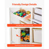 VEVOR Kids Toy Storage, 4-Tier Elephant-Shape Toy Storage Organizer with 10 Plastic Movable Bins, Kids Cubby Cabinet Made from HDPE for Study Room, Bedroom, Playroom, Classroom, Nursery, Gray + Beige
