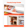 VEVOR Kids Toy Storage with Bookshelf, 4-Tier Toy Storage Organizer with 10 Movable Plastic Bins, Kids Cubby Cabinet with Bookshelf for Study Room, Bedroom, Playroom, Classroom, Nursery, Gray + Beige