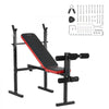 VEVOR Weight Bench, Multi-Functional Adjustable Weight Bench Press for Full Body Workout, 380lbs Exercise Sit up Bench for Home Gym Strength Training, Flat Bench with Quick Folding & Fast Adjustment