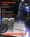 High-efficiency cutting performance and cutting thickness guidance