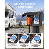 VEVOR 30 Amp RV Power Outlet Box with Timer NEMA TT-30R Receptacle 125V, for RV EV Camper Trailer Electric Car, Easy Installation, Lockable Enclosed Outdoor Electrical Panel, NEMA 3R Weatherproof
